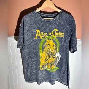 Alice In Chains grunge rock band Acid wash T-Shirt